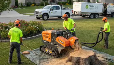 Professional stump removal service in Miami Beach FL clearing coastal tree roots and sandy soil