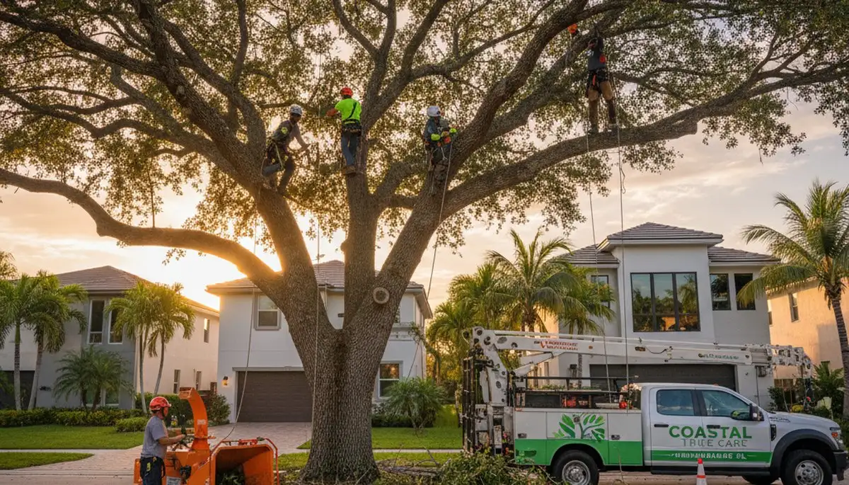 Professional tree removal service in Miami Beach FL by certified arborists using safe equipment