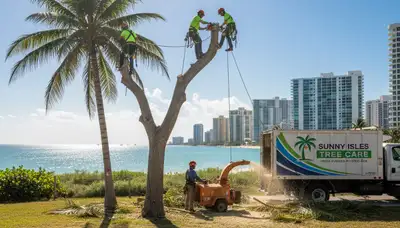 Professional tree removal service in Miami Beach FL by licensed arborists